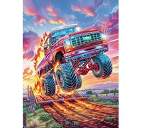Camion Monstre dans Un Canyon Magique 500 Pieces Casse-tête Expert Confirmé en Carton Anti-Déchirure Faune et Flore Très Difficile Motif Complexe Décoration Murale Cadeau Anniversaire 500 PCS