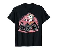 Camion Monstre Licorne Rainbow Truck Cute Hearts Pink T-Shirt