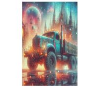 Camion Pattern Puzzles Adulte 1000 Pieces Cadeau Famille Puzzle Classique 3D EnfantsJouet en Bois Cadeau Unique 78×53cm