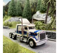 Camion Peterbilt 359 Blanc / Bleu - BREKINA 85714 - HO 1/87