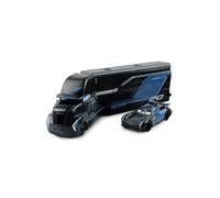 Camion Pixar Mack-A 12 avec 1 petit véhicule 1:55 moulé ,21*6.5*4.5cm -Noir