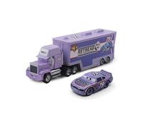 Camion Pixar Mack-A 32 avec 1 petit véhicule , 1:55 moulé , 21*6.5*4.5cm - Violet