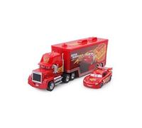 Camion Pixar Mack-A01 avec 1 petit véhicule ,1:55 moulé, 21*6.5*4.5cm -Rouge