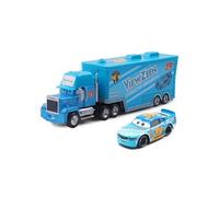 Camion Pixar Mack-A027 avec 1 petit véhicule ,1:55 moulé ,21*6.5*4.5cm -Bleu