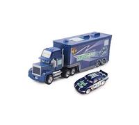 Camion Pixar Mack-A21 avec 1 petit véhicule 1:55 moulé ,21*6.5*4.5cm -Bleu
