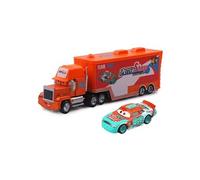 Camion Pixar Mack-A24 avec 1 petit véhicule ,1:55 moulé ,21*6.5*4.5cm -Rouge
