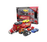 Camion Disney Pixar Mack Jeu Enfant Pack de 7 Pièces , 7*3.2*2cm et 24*4*6 -Rouge Rouge