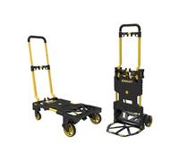 Stanley Diable et chariot pliable SXWTD-FT585 – 2-en-1 70/137 kg, roues solides, plastique/acier