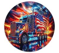 Camion Poids Lourds Couleurs Vives Puzzle 1000 Pièces Papier Puzzle pour Adultes Paysage Nuit Famille Détente Cadeau 1000pcs (67.5x67.5cm)