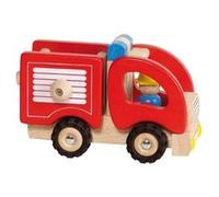 Camion Pompiers en Bois Rouge G