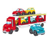 Camion porte-voitures ECOIFFIER - Abrick - Transporte 6 voitures sur 2 étages - Rouge - Dès 18 mois
