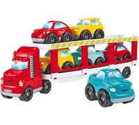 Camion porte-voitures ECOIFFIER - Abrick - Transporte 6 voitures sur 2 étages - Rouge - Des 18 mois