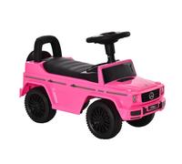 HOMCOM Camion Porteur Enfants véhicule à Pousser Licence Mercedes Benz 12-36 Mois Coffre klaxon phares Rose