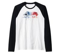 Camion Poubelle Camion Poubelle Drapeau américain USA Drip Graffiti Manche Raglan