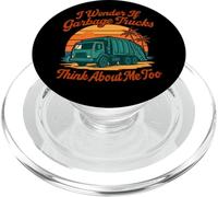 Camion Poubelle I Wonder If Think About Me PopSockets PopGrip pour MagSafe