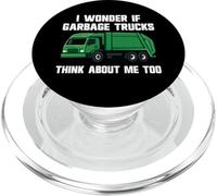 Camion Poubelle I Wonder If Think About Me PopSockets PopGrip pour MagSafe