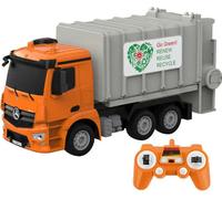 Camion poubelle télécommandé 1:26 Double Eagle (Orange) Mercedes-Benz Antos E676-003