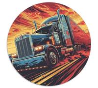 Camion Puzzle Rond 1000 Pièces Camion Enfants Qualité Premium Artistique Art Activité Assemblage 1000pcs (67.5x67.5cm)
