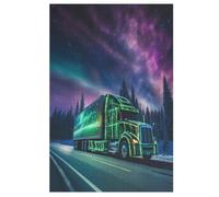 Camion Puzzles Adulte 1000 Pieces Cadeau Famille Puzzle Classique 3D EnfantsJouet en Bois Cadeau Unique （78×53cm）