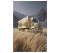 Camion Puzzles Adulte 1000 Pieces Cadeau Famille Puzzle Classique 3D EnfantsJouet en Bois Cadeau Unique （78×53cm）