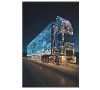 Camion Puzzles Adulte 1000 Pieces Cadeau Famille Puzzle Classique 3D EnfantsJouet en Bois Cadeau Unique （78×53cm）