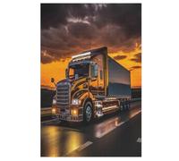 Camion Puzzles De 1000 Pièces pour Adultes Et Enfants Puzzle Impossible Jouets en Bois Jeu Stimulant 78×53cm