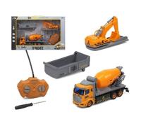 Camion Radiocommandé - BigBuy Fun - 1:48 - Jaune - Gris - Télécommandé