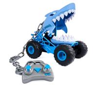Camion RC Monster Jam Chomping Megalodon, Monster Truck télécommandé à l'échelle 1:15 avec 3 Modes d'action, chaîne et Manette, Jouets pour garçons et Filles de 4 Ans et Plus