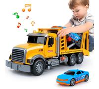 Camion remorqueur multifonctionnel avec lumières et sons - Jouet interactif avec remorque pour les enfants de 3 ans et plus