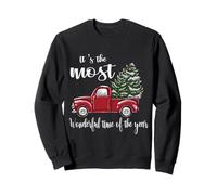 Camion rouge « It's The Most Wonderful Time Of The Year » de Noël Sweatshirt