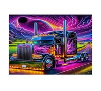 Camion Route Foudre 1000pcs Mini Puzzle pour Famille Difficile | 38x26cm Carton Décor Salon Structure Durable Cadeau Anniversaire Soulagement Du Stress