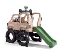Step2 Safari Truck Climber Cadre d'escalade avec toboggan | Structure à grimper en plastique pour le jardin | Jeux escalade pour enfants en forme de