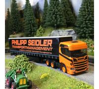 Camion semi-remorque bâchée, Scania CR 20 ND, Philipp Seidler - HERPA 320139 - H