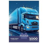 Camion Set De 1000 Pièces Papier Recyclé Camion Argent Puzzle Adulte Facile À Ranger Casse-tête Engageant Activité Lien Familial Heures Divertissement 70x50cm/1000pcs