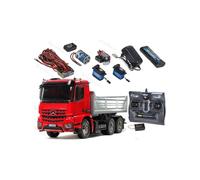 Camion Tamiya Arocs 3348 benne version rouge avec système de levage et électronique Carson