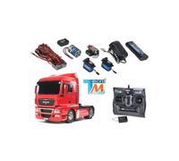 Camion Tamiya MAN TGX 4x2 Rouge Mica 56332 + Truck-Set Carson