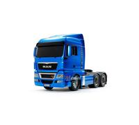 Camion Tamiya MAN TGX XLX 26.540 6x4 1/14 peint en bleu clair métal