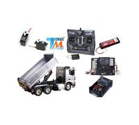 Camion Tamiya Mercedes Arocs 3348 benne 56357 avec levage, lumières et son (Pack Complet)