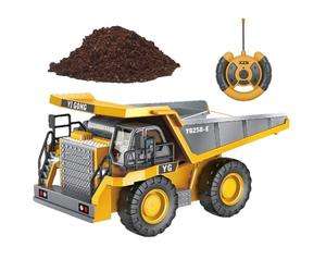 Camion télécommandé - Jouet de véhicule de construction, jeu sonore léger, ensemble de benne en métal | Machines à piles rechargeables pour , filles et garçons âgés de quatre à douze ans, vacan