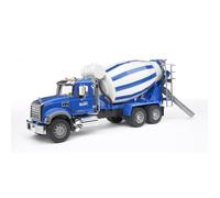 Camion toupie à béton jouet - BRUDER - MACK Granite Série Super Pro - Bleu - 65 cm - Deux gouttières pliables
