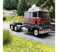Camion, tracteur Ford CLT 9000, Gris, Gris foncé & Rouge - Brekina 85856 - HO 1/