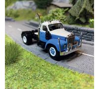 Camion tracteur, MACK B 61 Blanc Bleu - BREKINA 85976 - 1/87