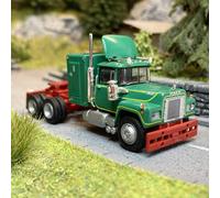Camion, tracteur Mack RS 700, vert et rouge - Brekina 85803 - 1/87