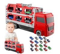 Camion Transporteur De Voitures - Véhicule avec 18 Voitures - Circuit Pliable Camions Jouets,pour Jeu Intérieur Extérieur Voyage Fête Noël Anniversaire