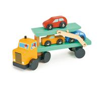 Camion Transporteur En Bois Avec 3 Voitures Multicolore TU