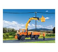 Camion Unimog benne avec grue -HO-1/87-KIBRI 15005
