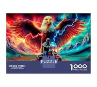 Camion US Carton Solide Jeu De Puzzle Premium 1000 Pièces Aigle Motard Brain Training Puzzle Défi De Jeu Éducatif pour Les Vacances, Puzzle Cadeau d'anniversaire 70x50cm/1000pcs