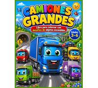 CAMIONES GRANDES: Libro para colorear con desafíos de objetos escondidos