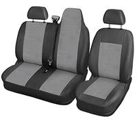 Camionetka Housses de sièges pour R e n a u l t Master 2010-2020, Housse Couverture Couvre Sieges, Noir et Gris
