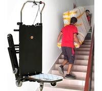 Camionnette à Main Électrique D'escalier - Pliable avec Fonction Pivotante Et Chenilles en Caoutchouc pour Montée/Descente Facile, Moteur 2980w Charge pour Déplacement D'objets Lourds en Lo
